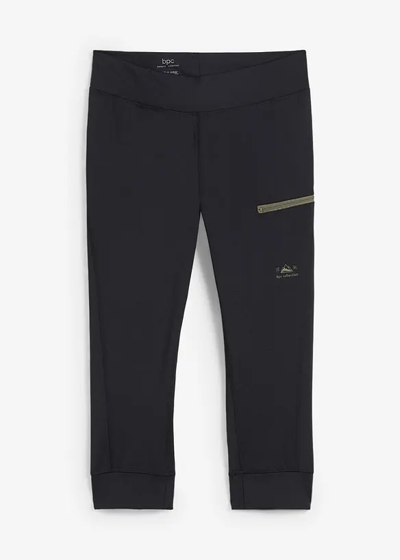 Snabbtorkande funktionsleggings i caprilängd, bonprix