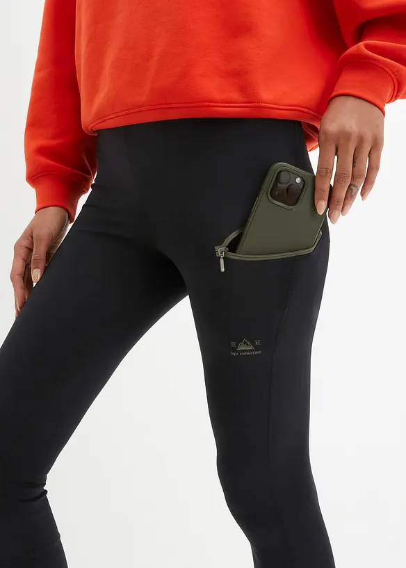 Snabbtorkande funktionsleggings i caprilängd, bonprix