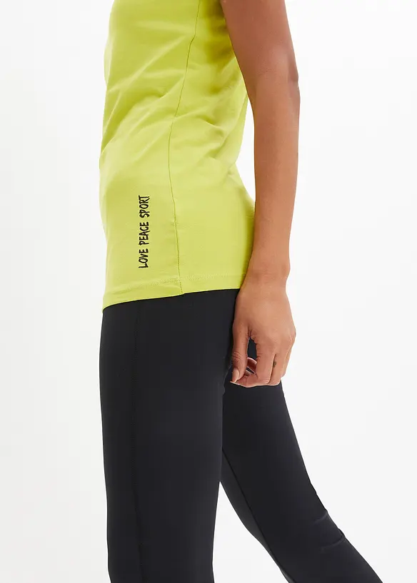 Lång topp med texttryck (2-pack), bonprix