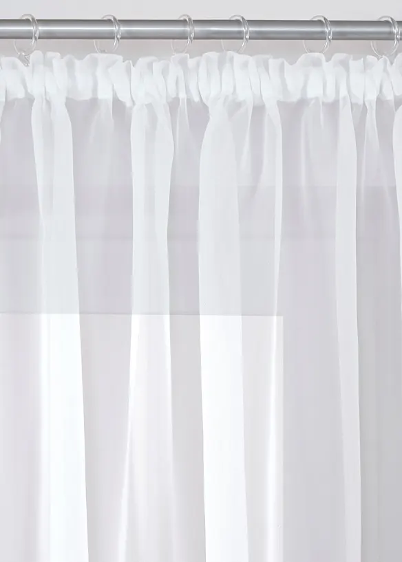 Transparent vågig kappa med satinband och återvunnen polyester, bonprix