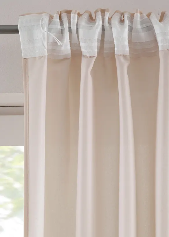 Gardinlängd i mikrofiber med återvunnen polyester (1-pack), bonprix