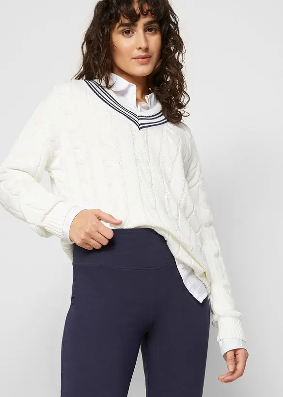 Leggings i bomull med utsvängda ben, bonprix