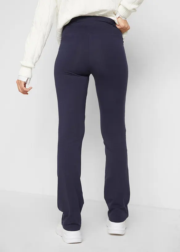 Leggings i bomull med utsvängda ben, bonprix