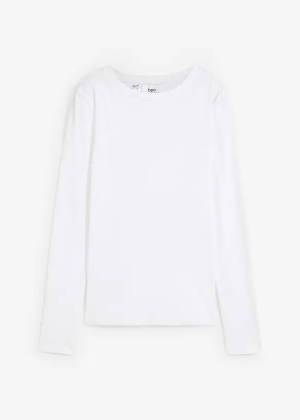 Långärmad T-shirt med högt halshål, bonprix