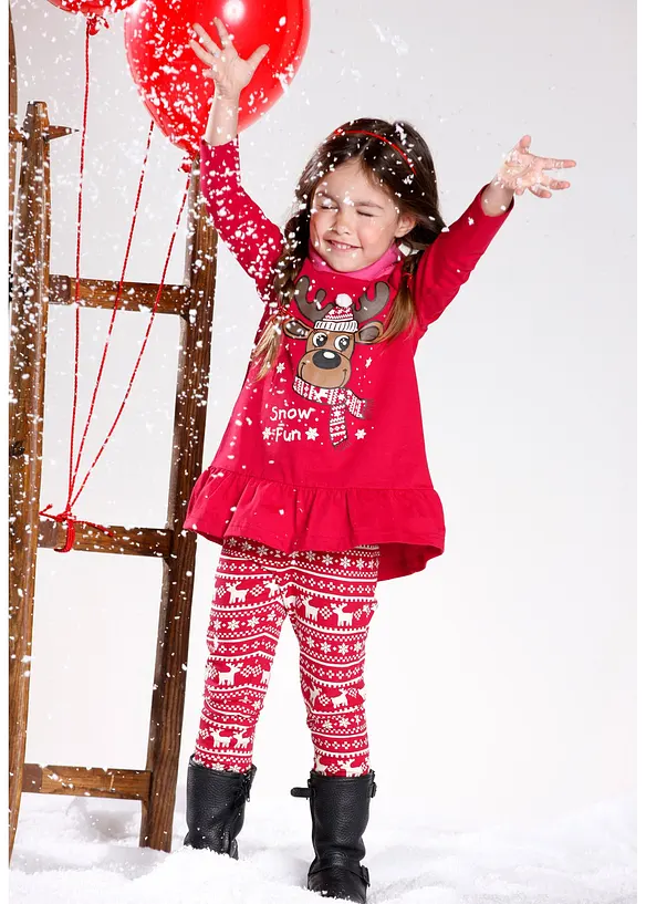 Juligt set med topp + leggings för barn (2 delar), bonprix