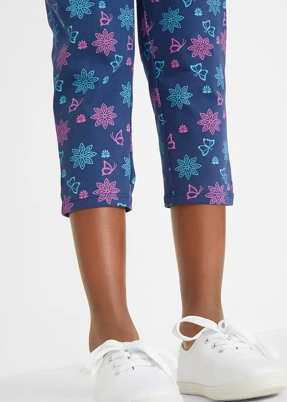 Caprileggings med ekologisk bomull för barn (2-pack), bonprix