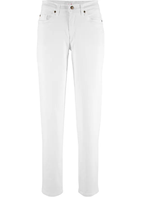 Mom Jeans Mid Waist, långa ben, bonprix