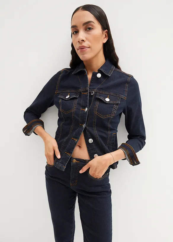 Mom Jeans Mid Waist, långa ben, bonprix