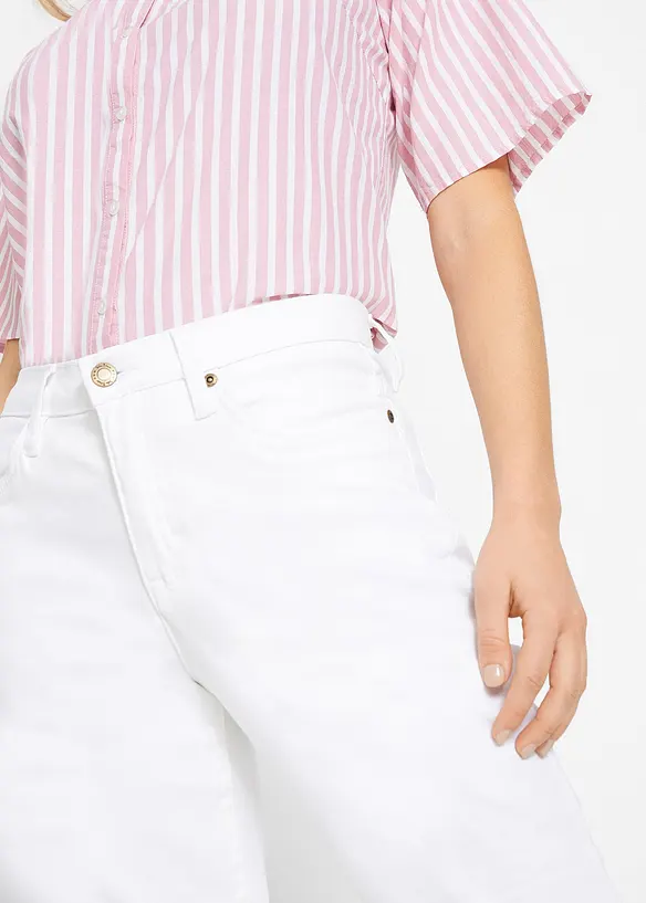 Mom Jeans Mid Waist, långa ben, bonprix