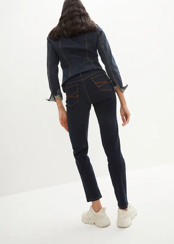 Mom Jeans Mid Waist, långa ben, bonprix
