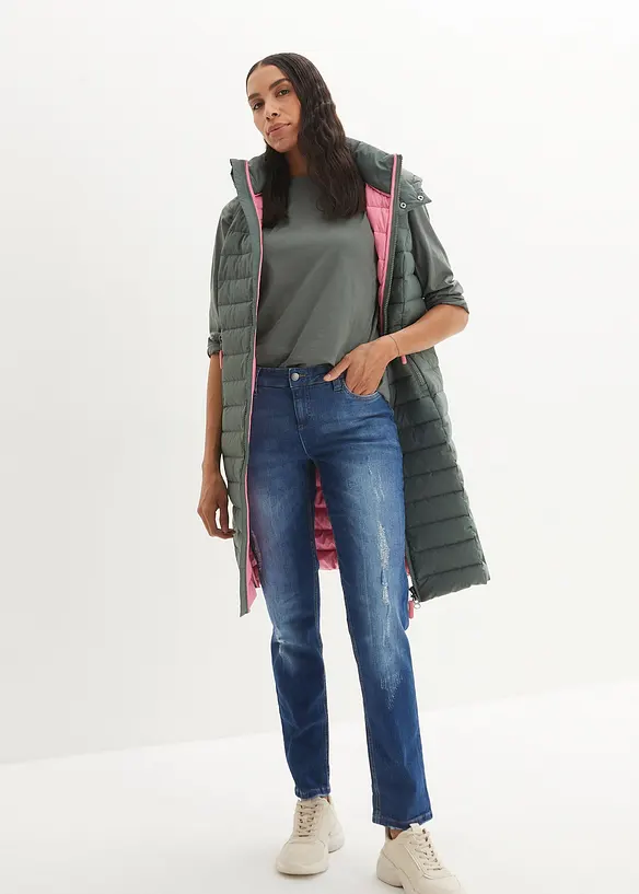 Stretchiga boyfriendjeans med medelhög midja, bonprix