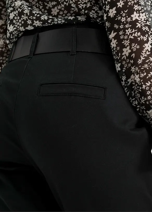 Byxa med gubbveck, av bomull, bonprix