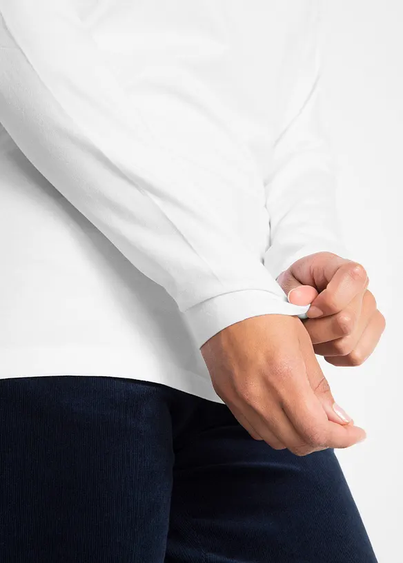 Figurnära topp med långa ärmar, bonprix