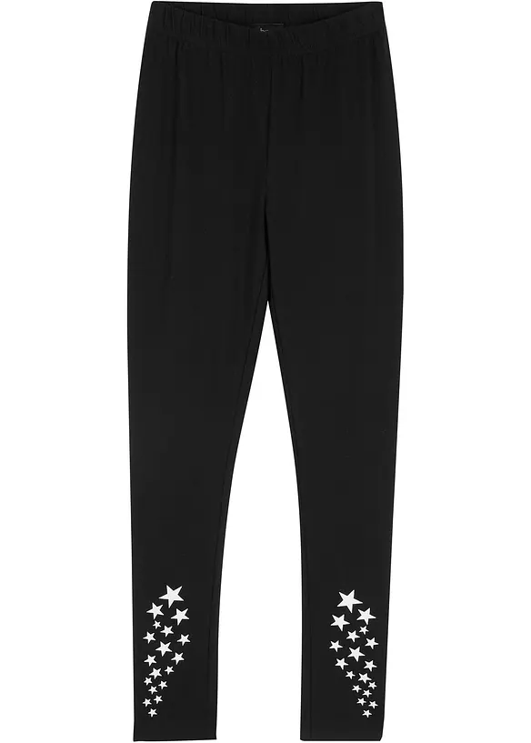 Leggings av elastisk bomullsmix, bonprix