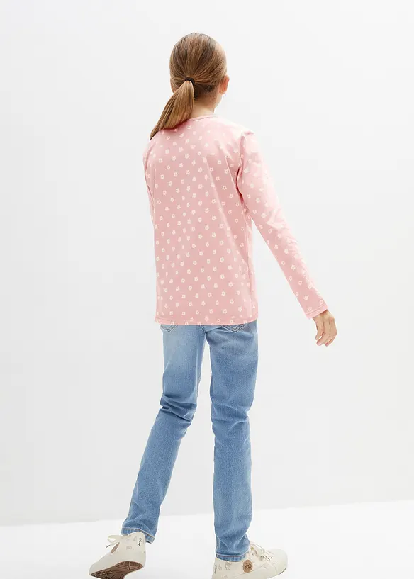 Långärmad T-shirt i ekologisk bomull (3-pack), bonprix