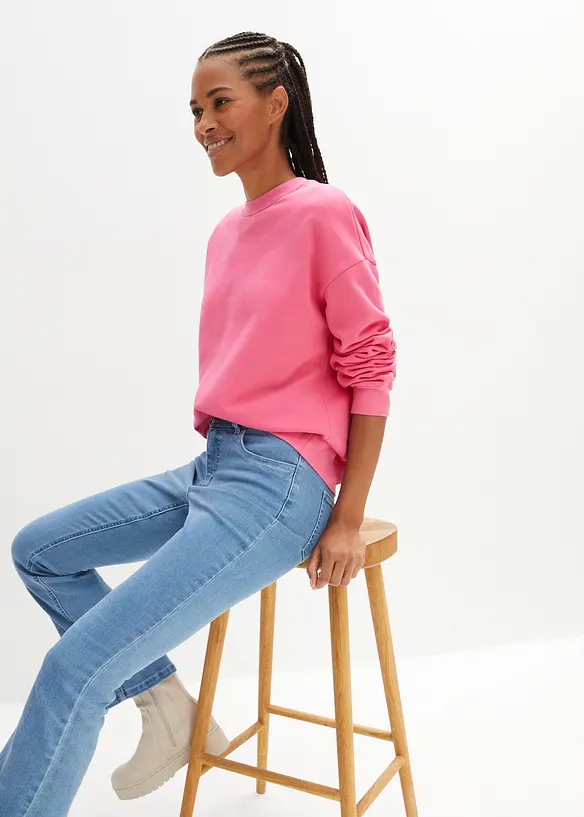 Oversizesweatshirt i ren bomull, bonprix