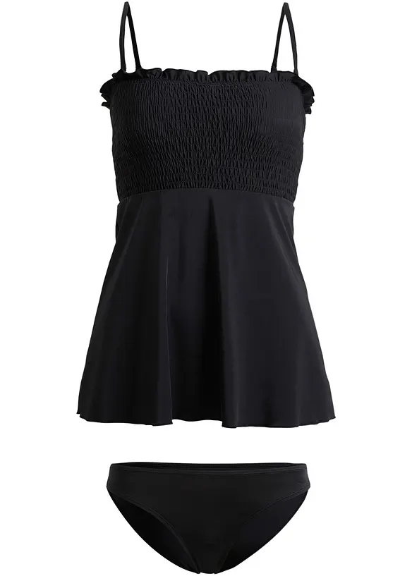 Smockad bandåtankini (2 delar), bonprix