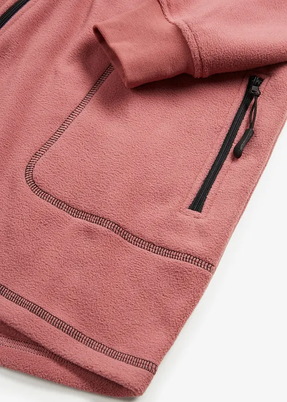 Fleecejacka med fickor med dragkedja, bonprix