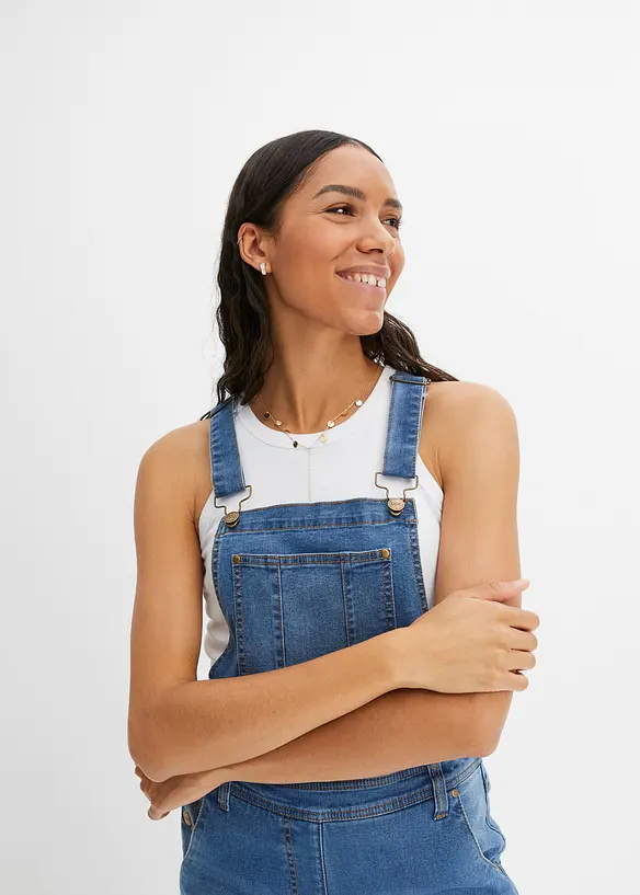 Jeanssnickarbyxa i boyfriendmodell, bonprix