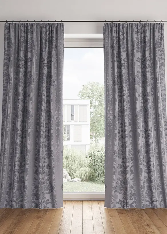 Mörkläggande gardinlängd i jacquard med termofunktion (1-pack), bonprix