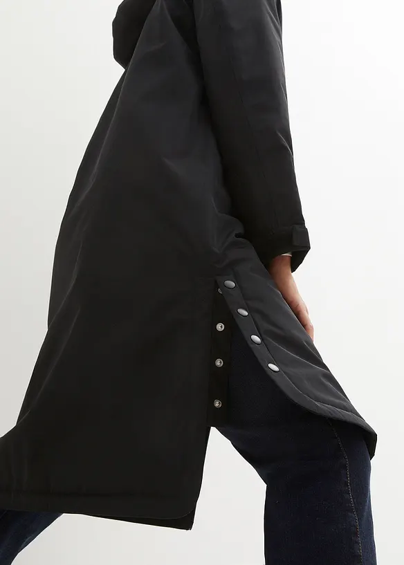 Vadderad mellanlång regnkappa, vattentät, bonprix