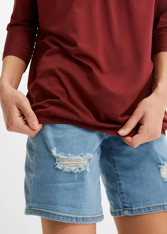 Oversizetopp i materialmix, bonprix