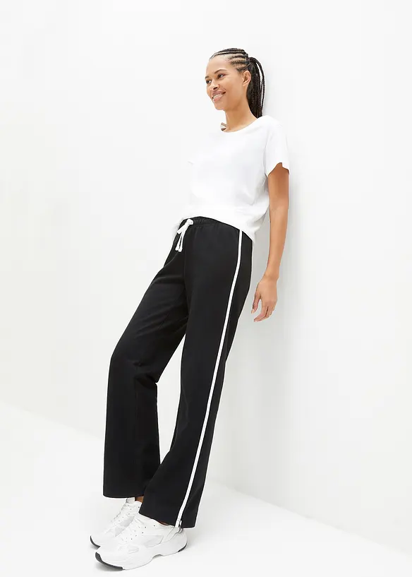 Joggingbyxa i kraftig ren bomull, (2-pack), bonprix