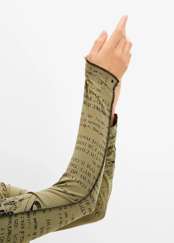 Långärmad topp i mjuk viskos, bonprix