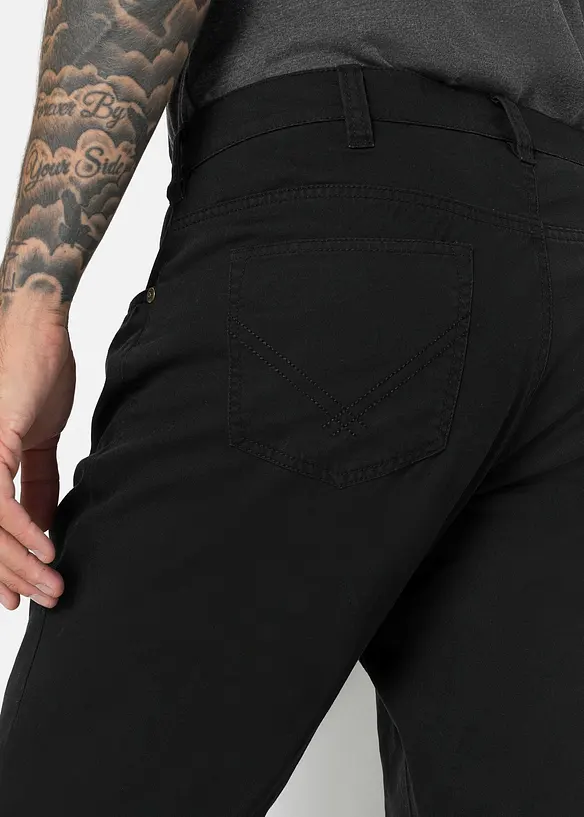 Byxa i twill av bomull, Regular Fit, Straight, bonprix