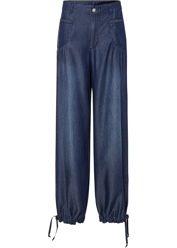 Wide Leg Jeans i böljande lyocell, bonprix
