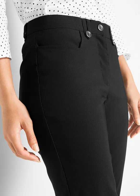 7/8-bengalinbyxa med slits och bekväm midja, bonprix