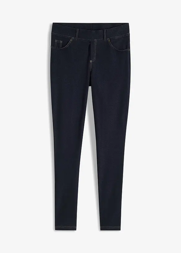 Leggings med jeanslook i bomullsmix, bonprix