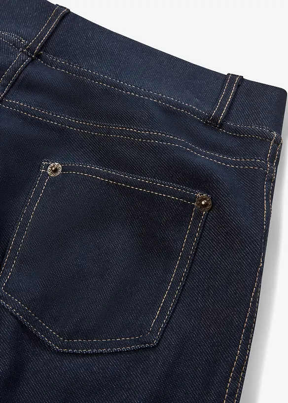 Leggings med jeanslook i bomullsmix, bonprix