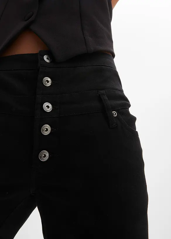 Bermudashorts med hög midja i elastisk bomullsmix, bonprix