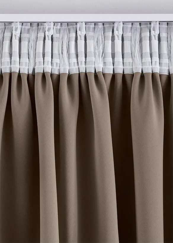 Mörkläggande gardinlängd, i flera storlekar (1-pack), bonprix