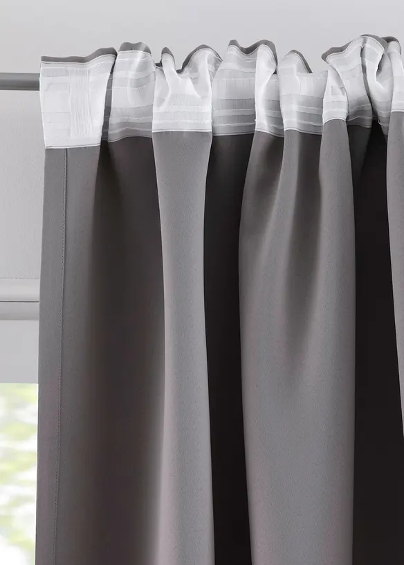Mörkläggande gardinlängd, i flera storlekar (1-pack), bonprix