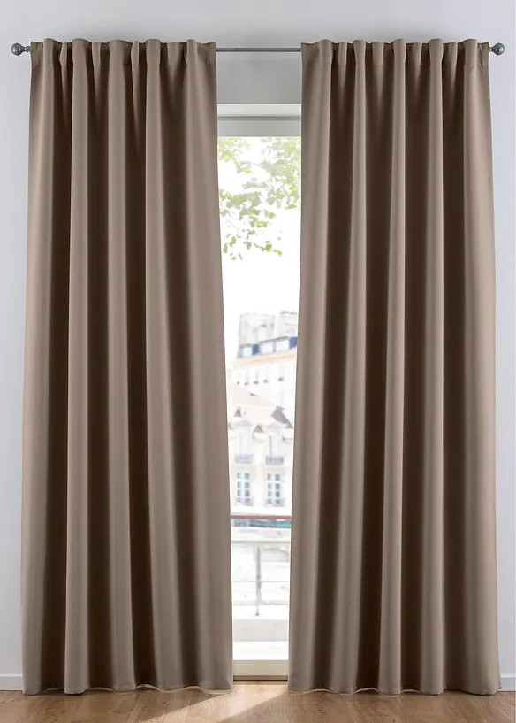 Mörkläggande gardinlängd, i flera storlekar (1-pack), bonprix