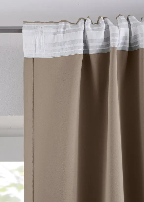 Mörkläggande gardinlängd, i flera storlekar (1-pack), bonprix