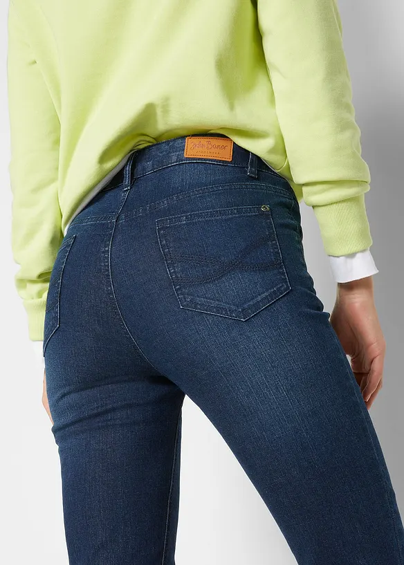 Skinny jeans med hög midja, cropped, bonprix
