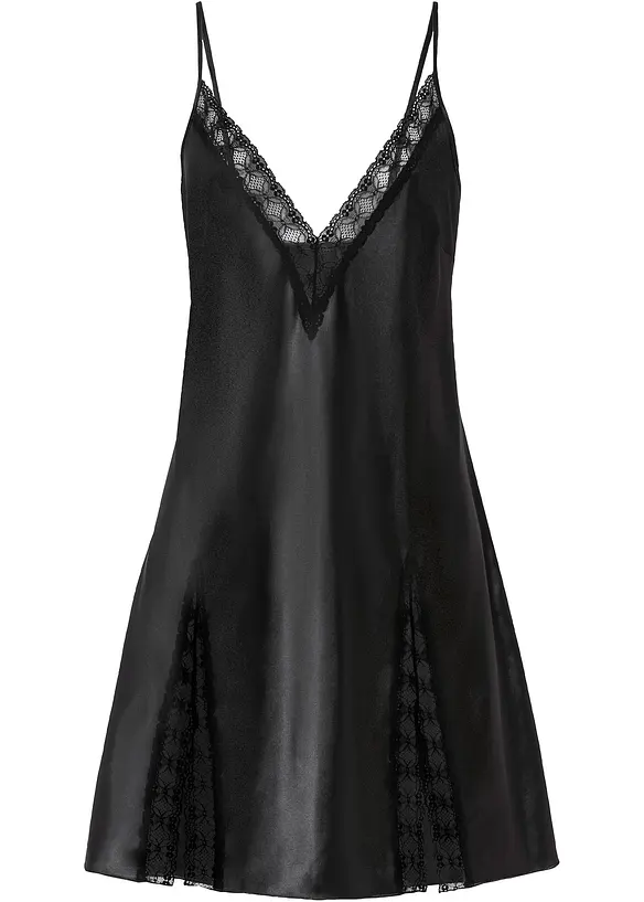 Negligé i satin, bonprix