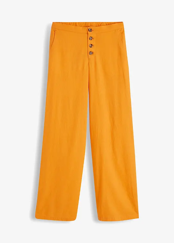 Palazzobyxa med linne, bonprix