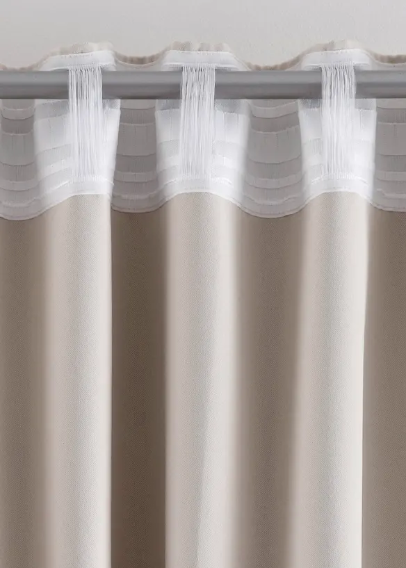 Mörkläggande gardinlängd, i flera storlekar (1-pack), bonprix