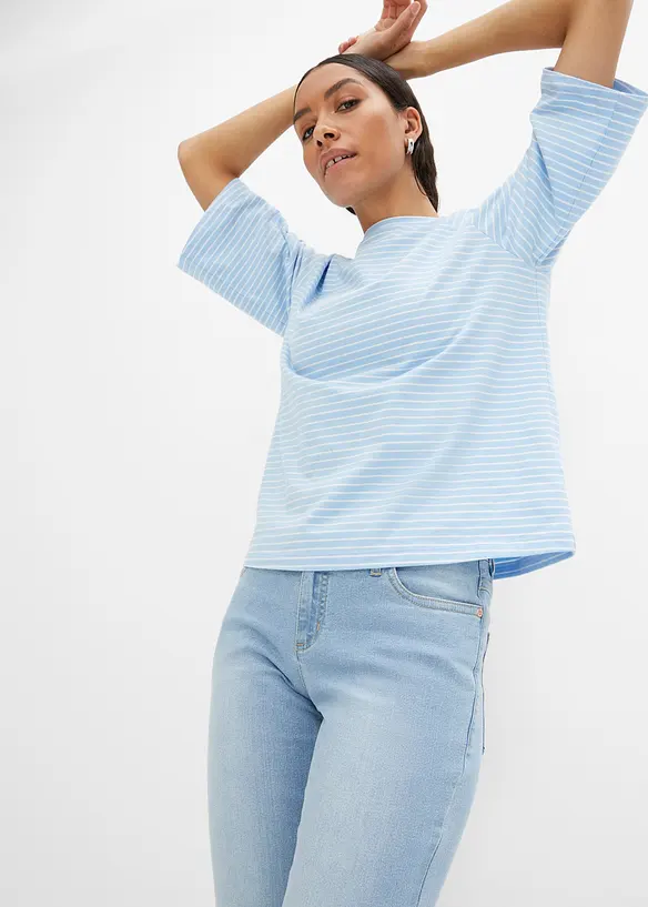 Straight Jeans Mid Waist, Stretch, bonprix