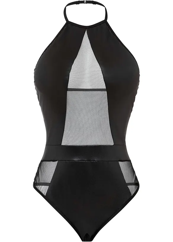 Stringbody med wetlook, bonprix