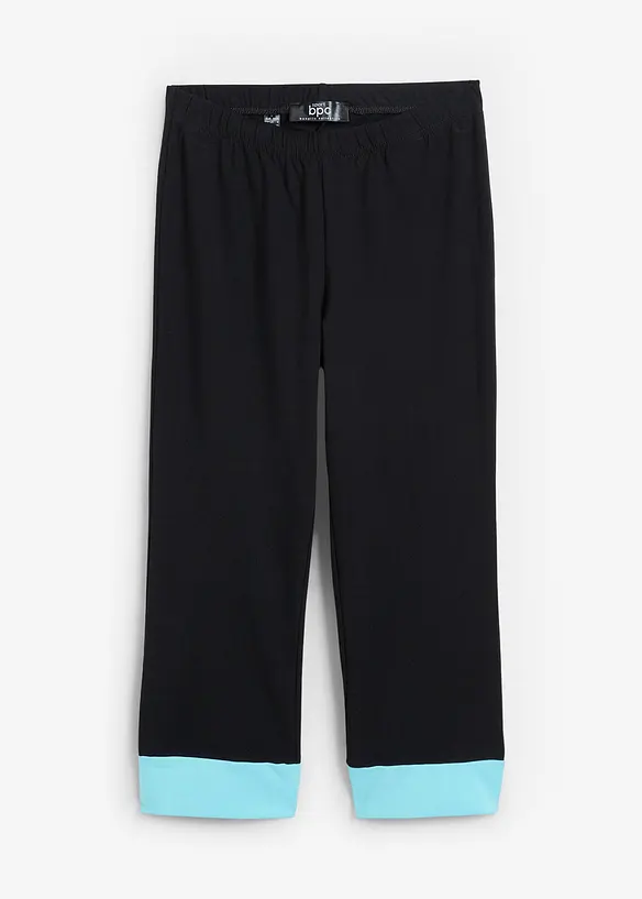 Sportiga caprileggings med kontrastfärgade muddar, bonprix