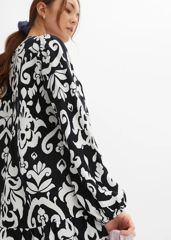 Tunikaklänning i följsam viskos, bonprix