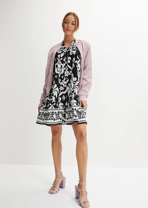 Tunikaklänning i följsam viskos, bonprix