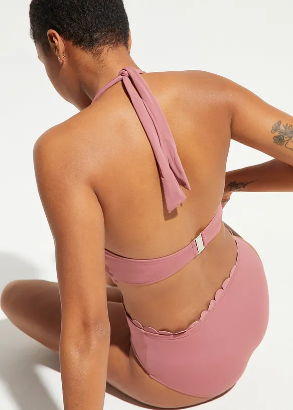 Halterneckbikini (2 delar) med återvunnen polyamid, bonprix