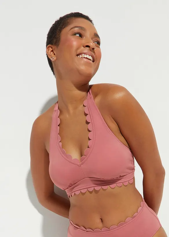 Halterneckbikini (2 delar) med återvunnen polyamid, bonprix