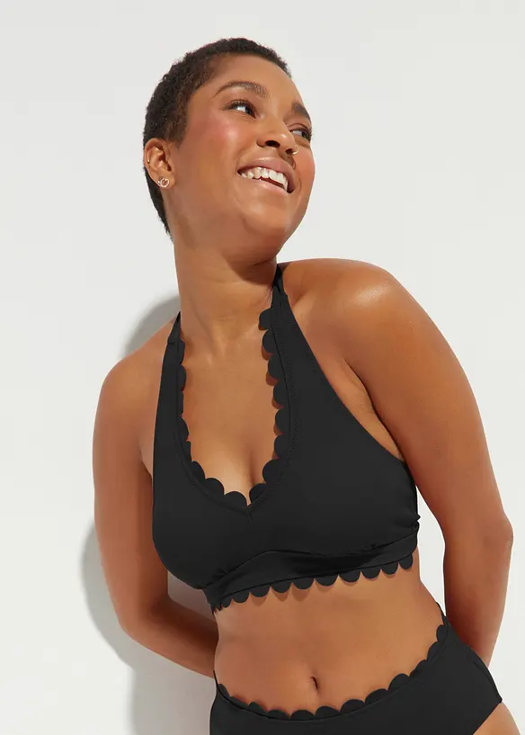 Halterneckbikini (2 delar) med återvunnen polyamid, bonprix